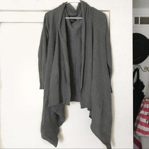 Zara gray knit waterfall cardigan